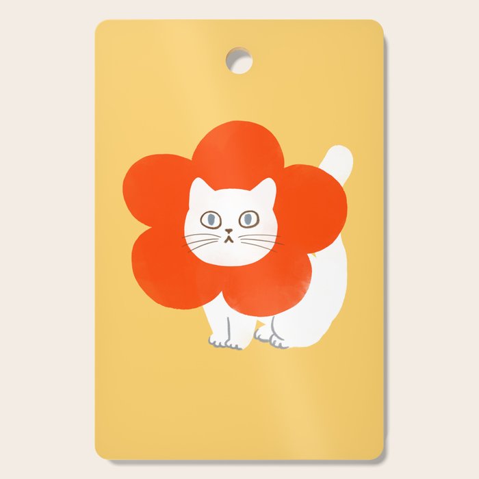 Flowers Cat 08 - Flowerhead Mood Cutting Board Gallery Image 1