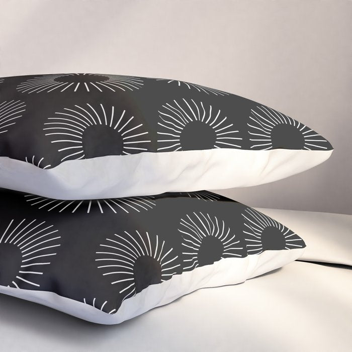 Minimalist Sunray Pattern IX Pillow Sham Gallery Image 3
