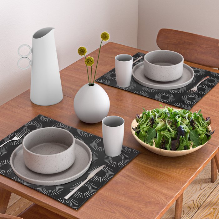 Minimalist Sunray Pattern IX Placemat Gallery Image 2