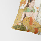 Fireworks At Night Royal Court Ladies Indian Miniature Painting  Pillow Sham Gallery Image 4
