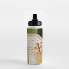 Fireworks At Night Royal Court Ladies Indian Miniature Painting  Water Bottle Gallery Image 2