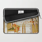 Fireworks At Night Royal Court Ladies Indian Miniature Painting  Laptop Sleeve Gallery Image 2