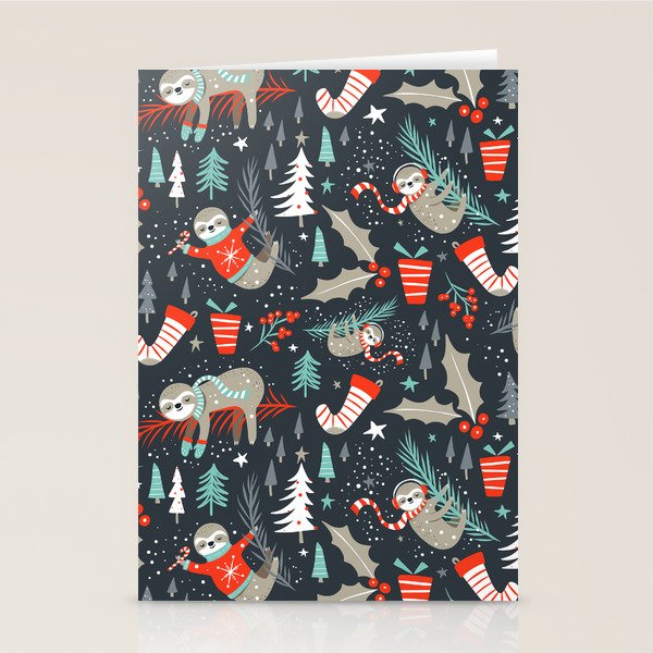 Slothy Holidays Stationery Card Gallery Image 2
