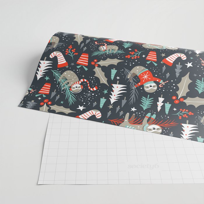 Slothy Holidays Wrapping Paper Gallery Image 2