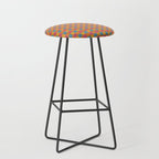 Checkered Multicolor Pattern XXIII Vibrant Retro Stool Gallery Image 1