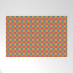 Checkered Multicolor Pattern XXIII Vibrant Retro Welcome Mat Gallery Image 1