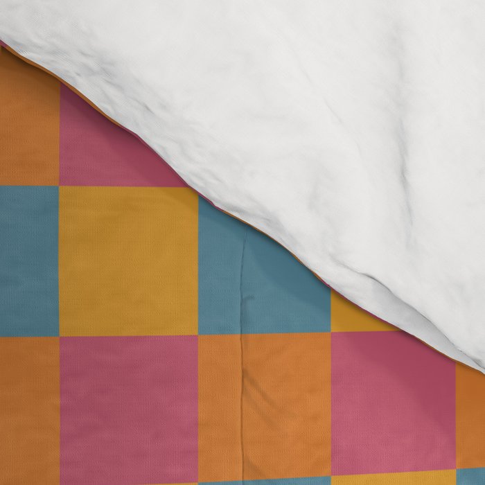 Checkered Multicolor Pattern XXIII Vibrant Retro Comforter Gallery Image 4
