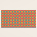 Checkered Multicolor Pattern XXIII Vibrant Retro Desk Mat Gallery Image 3