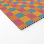 Checkered Multicolor Pattern XXIII Vibrant Retro Welcome Mat Gallery Image 2