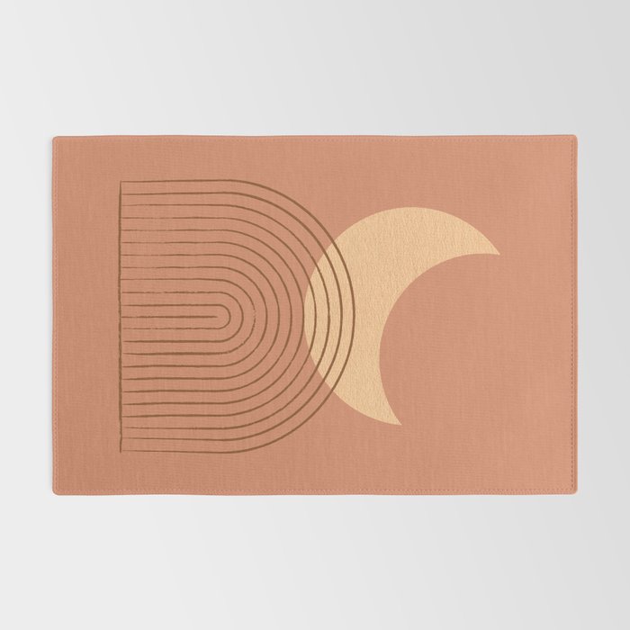 Moon Mountain Terra Orange - Mid century modern Rug Gallery Image 2