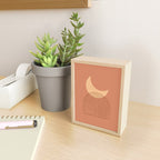 Moon Mountain Terra Orange - Mid century modern Mini Art Print Gallery Image 2