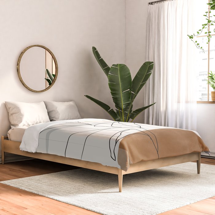Abstract Art Minimal Plant Comforter Gallery Image 2