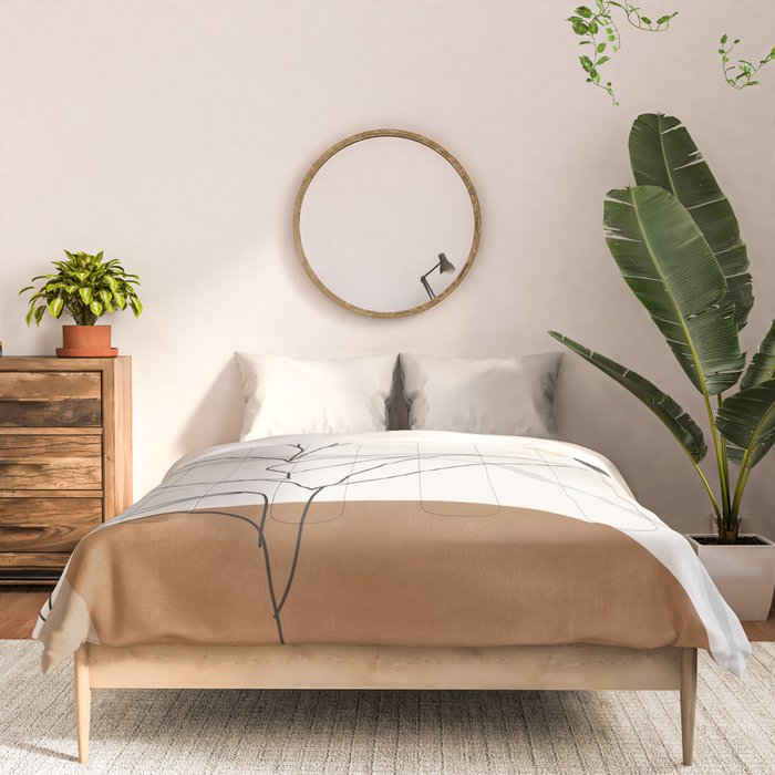 Abstract Art Minimal Plant Comforter Gallery Image 3
