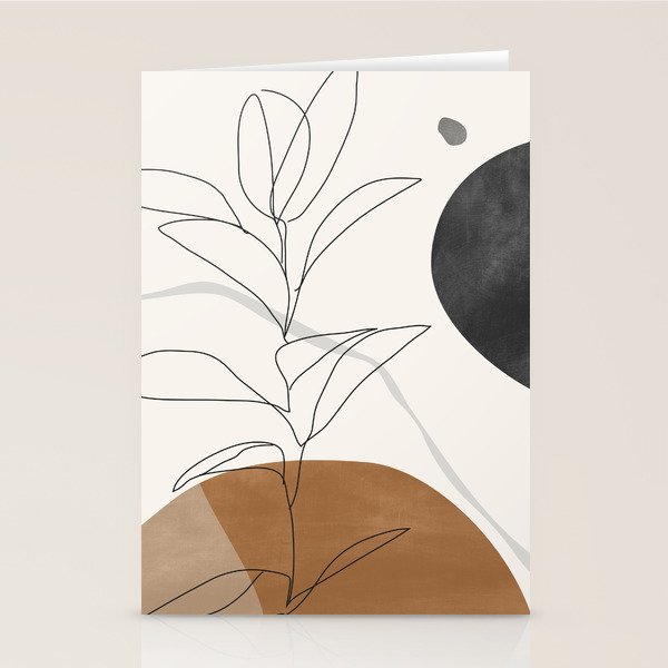 Abstract Art Minimal Plant Stationery Card Gallery Image 2