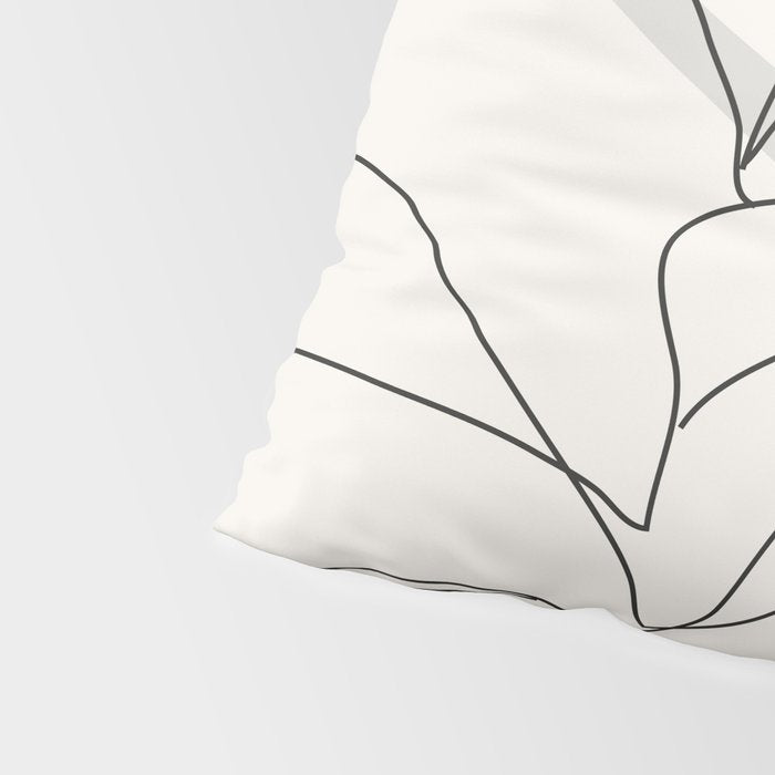 Abstract Art Minimal Plant Pillow Sham Gallery Image 4