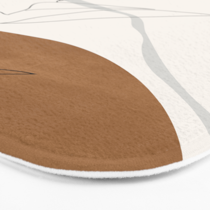 Abstract Art Minimal Plant Bath Mat Gallery Image 3