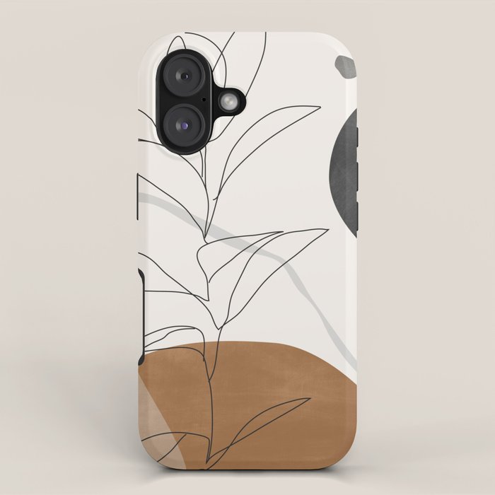 Abstract Art Minimal Plant iPhone Case Gallery Image 1