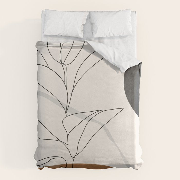 Abstract Art Minimal Plant Duvet Cover Gallery Image 6