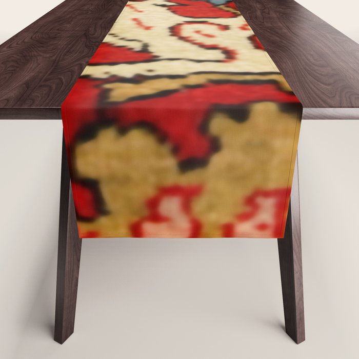 Persian Floral Animal Rug Print Table Runner Gallery Image 1