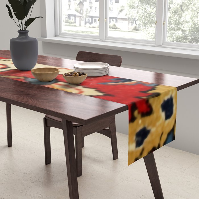 Persian Floral Animal Rug Print Table Runner Gallery Image 2