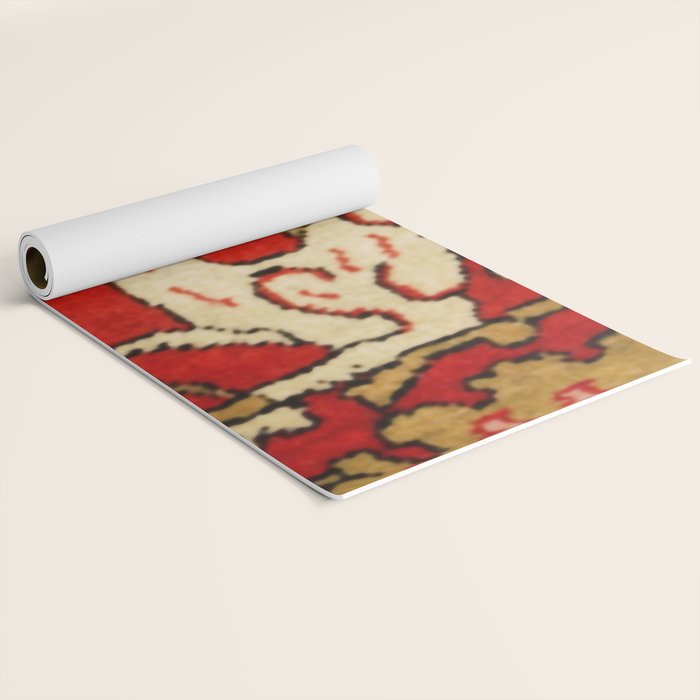 Persian Floral Animal Rug Print Yoga Mat Gallery Image 2