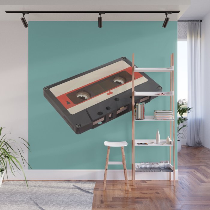 Cassette Tape Polygon Art Wall Mural Gallery Image 1