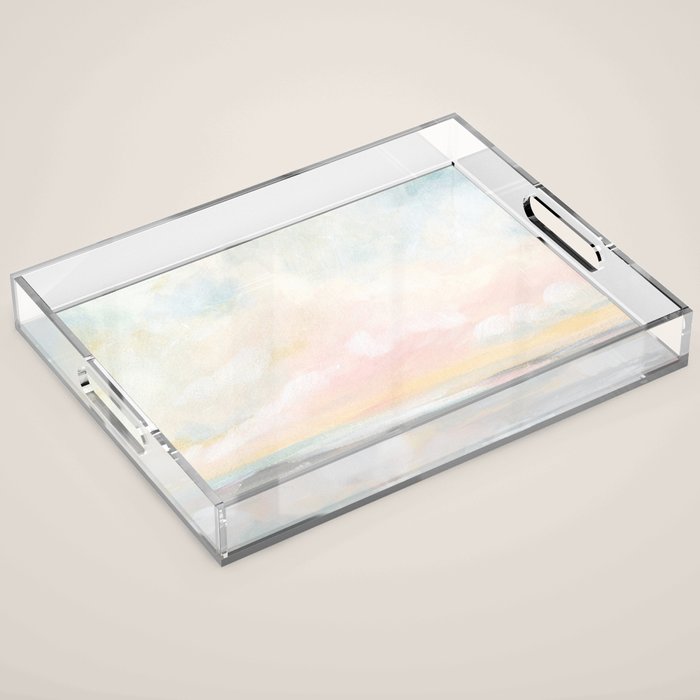 Rebirth - Pastel Ocean Seascape Acrylic Tray Gallery Image 1