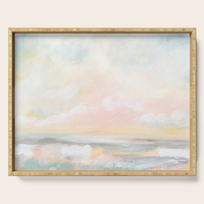 Rebirth - Pastel Ocean Seascape Serving Tray Gallery Image 1
