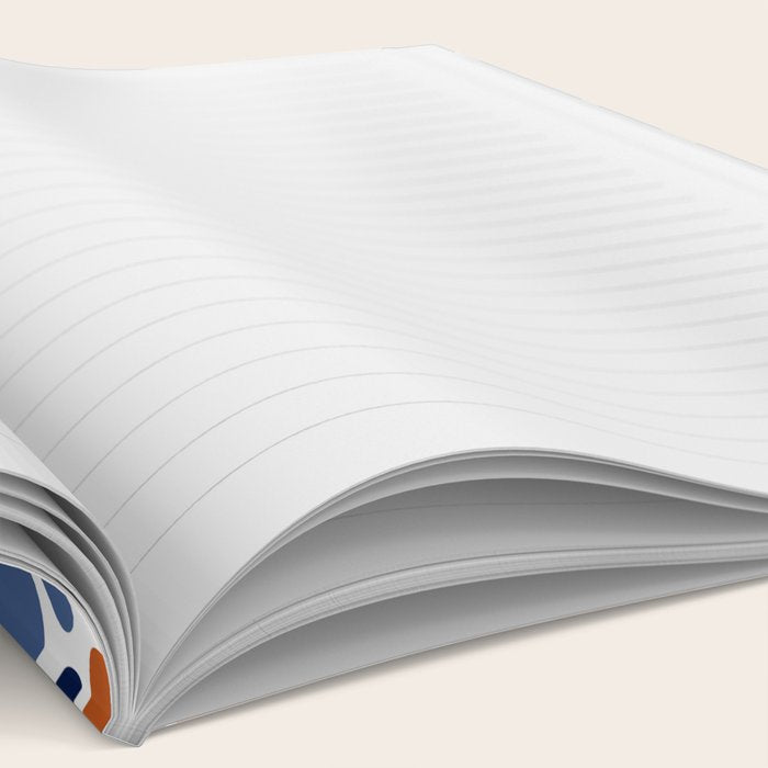 Abstract Flowers, Orange, Blue and White Notebook Gallery Image 2