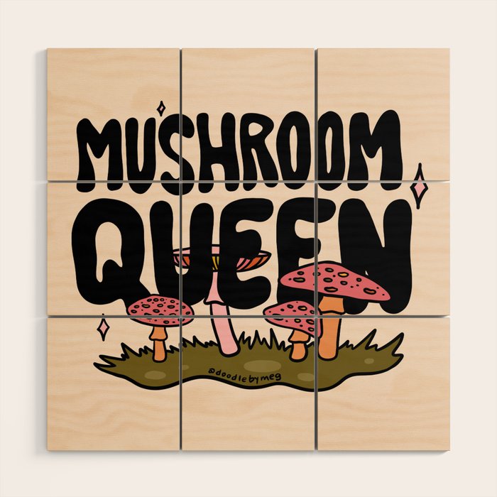 Mushroom Queen Wood Wall Art Gallery Image 1