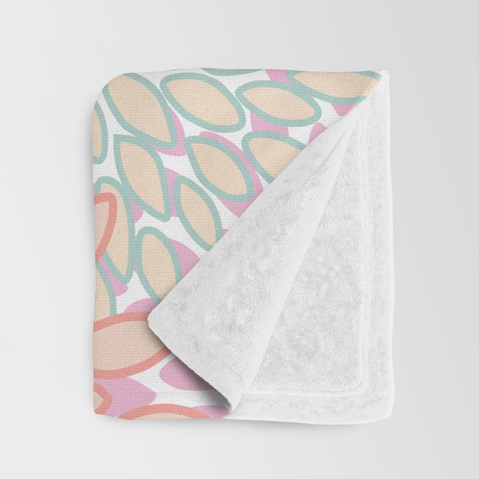 Festive, Floral Prints, Pink, Teal and Coral Throw Blanket Gallery Image 3