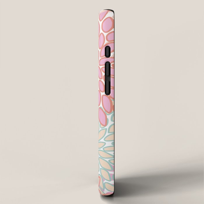 Festive, Floral Prints, Pink, Teal and Coral iPhone Case Gallery Image 2