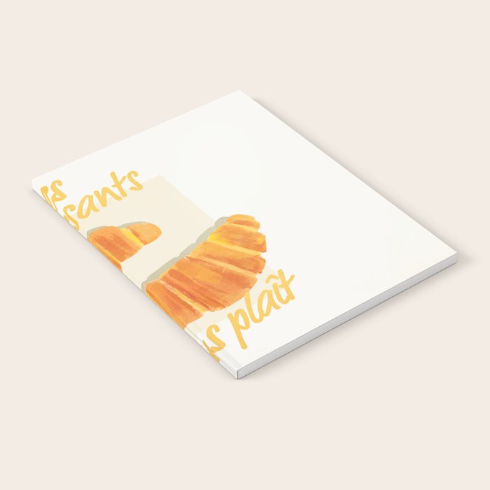 Croissants: Vintage Retro French Brunch Bakery Cafe Art Notebook Gallery Image 1