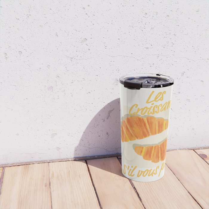 Croissants: Vintage Retro French Brunch Bakery Cafe Art Travel Mug Gallery Image 4