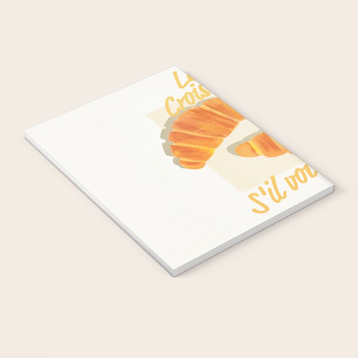Croissants: Vintage Retro French Brunch Bakery Cafe Art Notebook Gallery Image 3