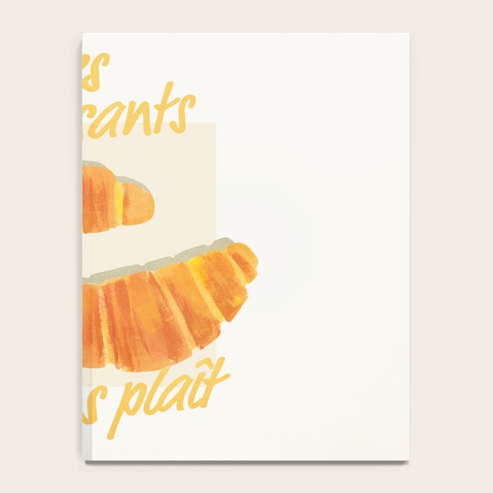 Croissants: Vintage Retro French Brunch Bakery Cafe Art Notebook Gallery Image 4