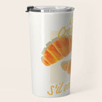 Croissants: Vintage Retro French Brunch Bakery Cafe Art Travel Mug Gallery Image 3