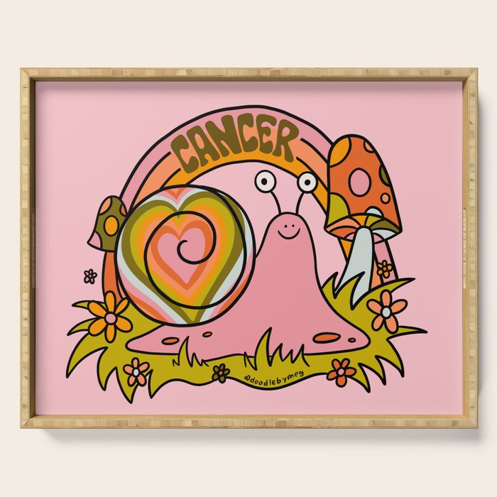 Cancer Snail Serving Tray Gallery Image 1