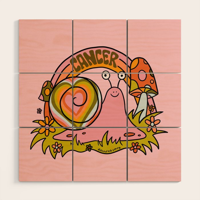Cancer Snail Wood Wall Art Gallery Image 1