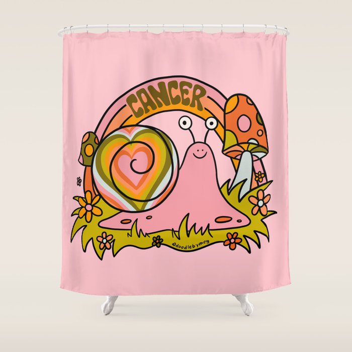 Cancer Snail Shower Curtain Gallery Image 1