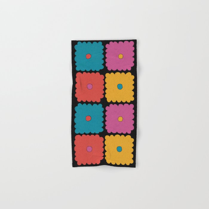 Flower Tile Bath Towel Gallery Image 1