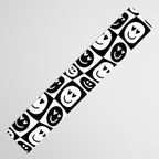 Black and white checkered love face pattern Table Runner Gallery Image 3