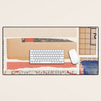 Abstract Mixed Media Collage #3 Desk Mat Gallery Image 1