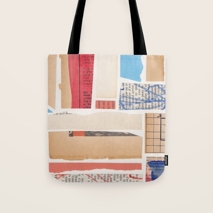 Abstract Mixed Media Collage #3 Tote Bag Gallery Image 1