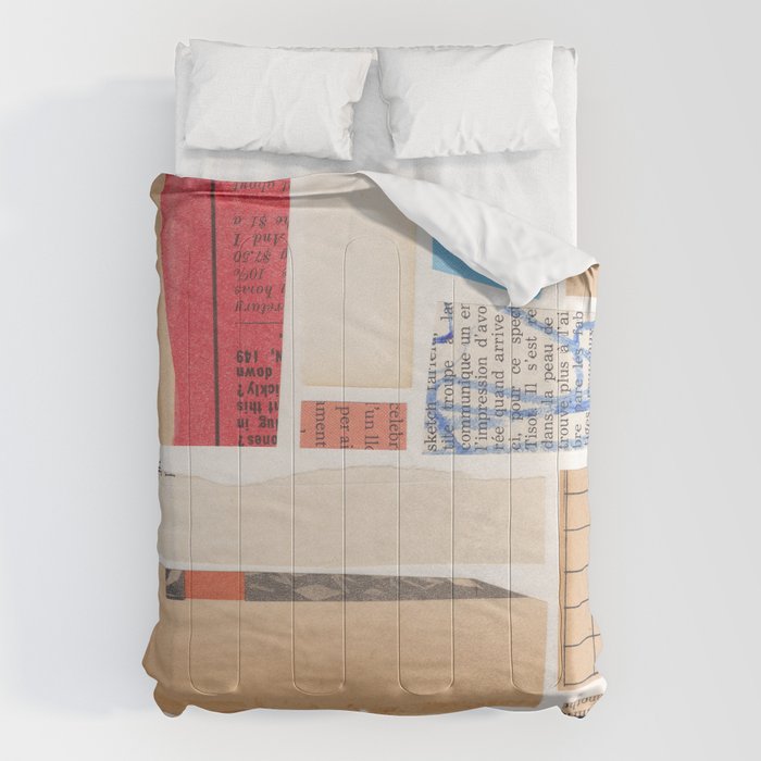 Abstract Mixed Media Collage #3 Comforter Gallery Image 6