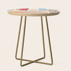 Abstract Mixed Media Collage #3 Side Table Gallery Image 1
