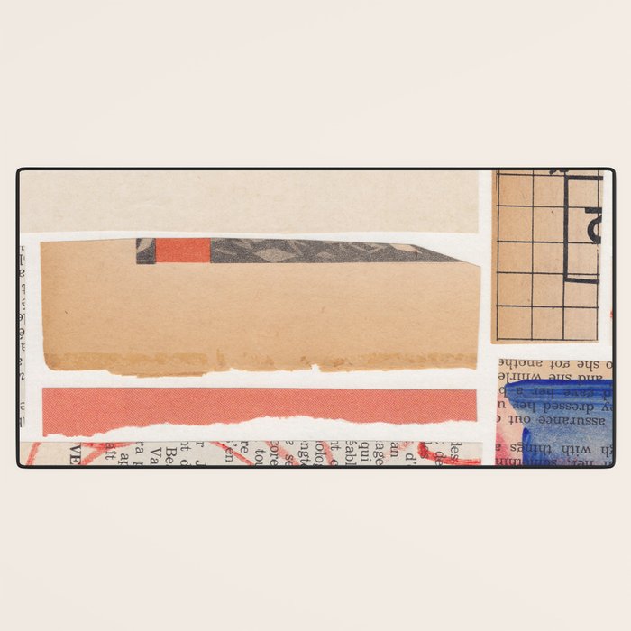 Abstract Mixed Media Collage #3 Desk Mat Gallery Image 3