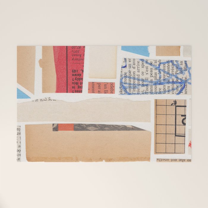Abstract Mixed Media Collage #3 Welcome Mat Gallery Image 1