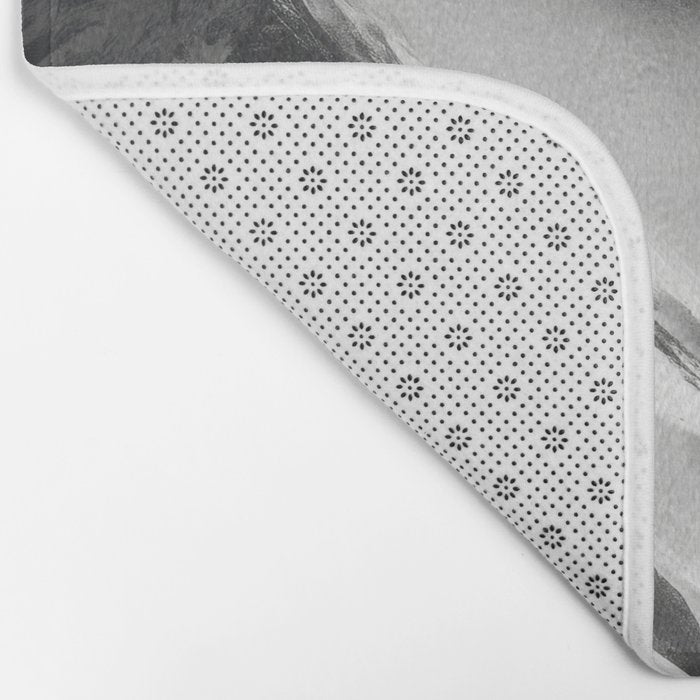Alpine Silence - Minimalist Snowy Peak Wall Art Bath Mat Gallery Image 2
