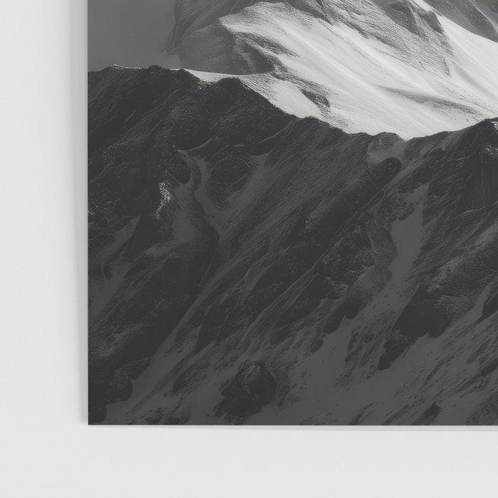 Alpine Silence - Minimalist Snowy Peak Wall Art Poster Gallery Image 3